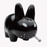 Kidrobot Frank Kozik Smorkin' Labbit 10 Inch Vinyl Glossy Black Edition