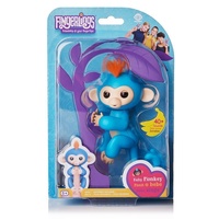 WowWee Fingerlings. Boris. Blue with Orange Hair Baby Monkey. Genuine.