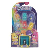 Ooshies Care Bears Series 1. 7 Pack. Work of Heart Bear, Glow in the Dark Bedtime Bear V1,