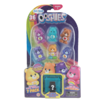 Ooshies Care Bears Series 1. 7 Pack. Surprise Bear, Glow in the Dark Bedtime Bear V2,