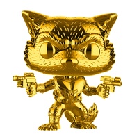 Funko Pop! Vinyl Marvel Studios 10th Anniversary Rocket Raccoon Gold Chrome. US Exclusive