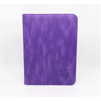 Game Mate Premium 9 Pocket Zippered Purple Wood Grain Card Binder