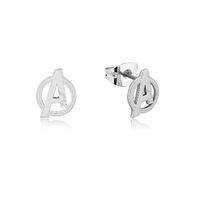 Couture Kingdom Marvel The Avengers Symbol Precious Metal Stud Earrings