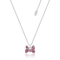 Couture Kingdom Disney Minnie Mouse Bow Red CZ Precious Metal Necklace