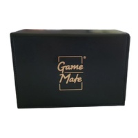 Game Mate Premium Black High Class Leather Deck Box