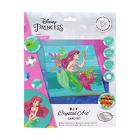 Craft Buddy Disney Princess The Little Mermaid Ariel D.I.Y Crystal Art Card Kit