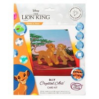 Craft Buddy Disney The Lion King Simba and Nala D.I.Y Crystal Art Card Kit