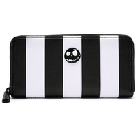 Loungefly Disney The Nightmare Before Christmas Black & White Zip-Around Wallet