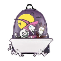 Loungefly Disney The Nightmare Before Christmas Lock, Shock and Barrel Bathtub Mini Backpack. US Exclusive