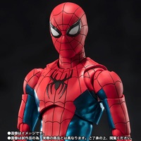 Bandai Tamashii Nations S.H. Figuarts Marvel Spider-Man No Way Home  Spider-Man New Red & Blue Suit Action Figure