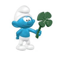 Schleich Smurfs Smurf with Cover Leaf Figure