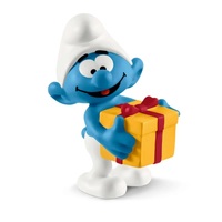 Schleich Smurfs Smurf with Present Figure