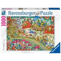 Ravensburger Floral Mushroom Houses Puzzle 1000pc Puzzle