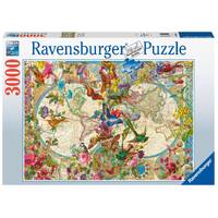Ravensburger Flora & Fauna World Map 3000pc Puzzle