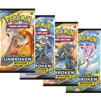 Pokemon TCG Sun and Moon Unbroken Bonds. 4 Booster Packs!