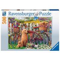 Ravensburger Cute Dogs in the Garden 500pc Puzzle