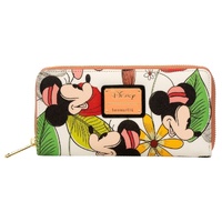 Loungefly Disney Minnie Mouse Flower Print Zip-Around Wallet