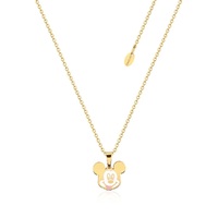 Couture Kingdom Disney Mickey Mouse Head YGP Enamel Necklace