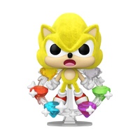 Funko Pop! Vinyl Sonic Super Sonic with Emeralds Flocked. US Exclusive