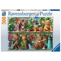 Ravensburger Cats on the Shelf 500pc Puzzle