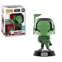SDCC 2019 Funko Pop! Vinyl Star Wars Boba Fett Green Chrome. Exclusive