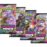 Pokemon TCG Sun and Moon Unified Minds. 4 Booster Packs!