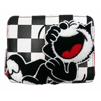 Loungefly Felix the Cat Check Print Zip-Around Wallet