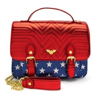 Loungefly DC Comics Wonder Woman Classic Red White and Blue Crossbody Bag