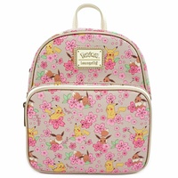 Loungefly Pokemon Pikachu & Eevee Floral Friendship AOP Convertible Mini Backpack