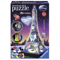Ravensburger Disney Mickey Minnie Eiffel Tower 216pc Light Up 3D Puzzle