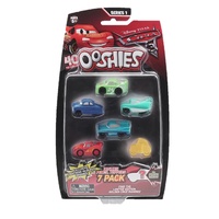 Ooshies Disney Pixar Cars Series 1. 7 Pack. Translucent Luigi, Lightning McQueen
