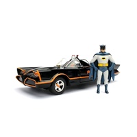 Jada Toys Metals Diecast DC Comics 1966 Classic TV Series Batmobile With Batman And Robin 1:24 Scale