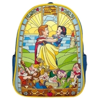 Loungefly Disney Snow White and the Seven Dwarfs Stained Glass Mini Backpack. US Exclusive 