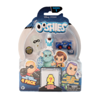 Ooshies Disney Pixar Series 1. 4 Pack. Glow In The Dark Mrs Incredible, Frozone