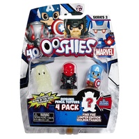 Ooshies Marvel Series 2. 4 Pack Glow In The Dark Iron Patriot, Red Skull