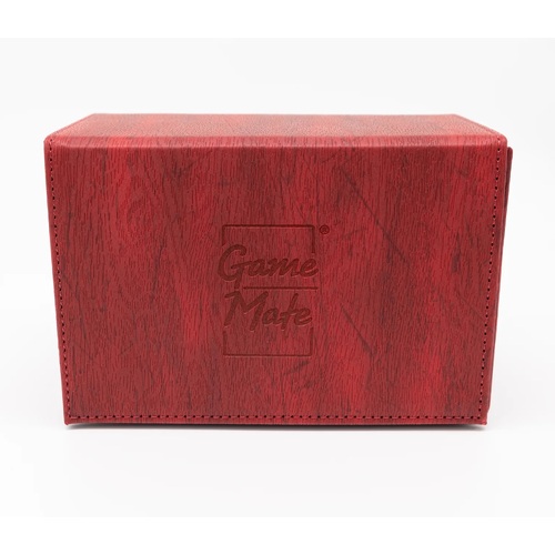 Game Mate Premium Red Wood Grain Deck Box