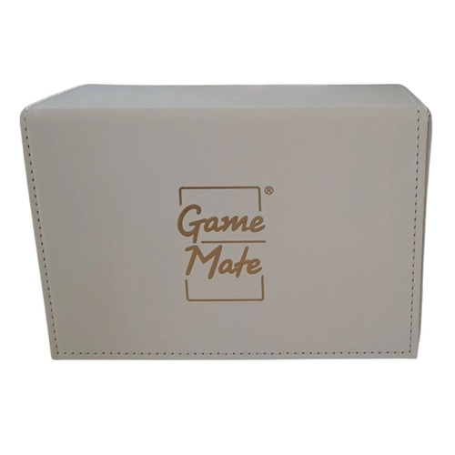 Game Mate Premium White High Class Leather Deck Box