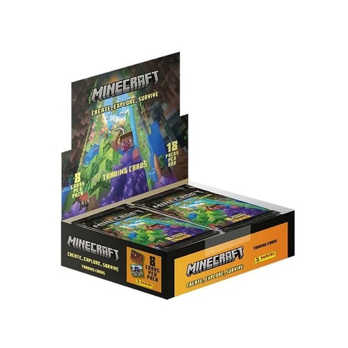 Panini Minecraft 3 Trading Cards Booster Box. 18 Booster Packs!