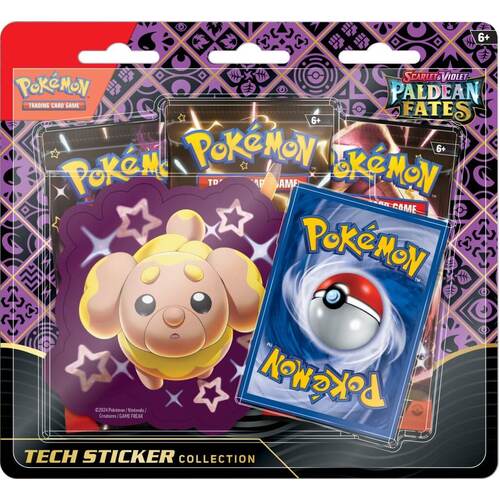 Pokemon TCG Scarlet & Violet 4.5 Paldean Fates Tech Sticker Blister Pack (Assorted)