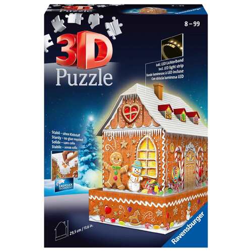 Ravensburger Ginger Bread House Night Edition 216pc 3D Puzzle