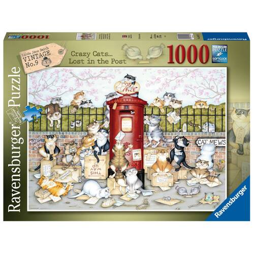 Ravensburger Crazy Cats Lost in the Post 1000pc Puzzle