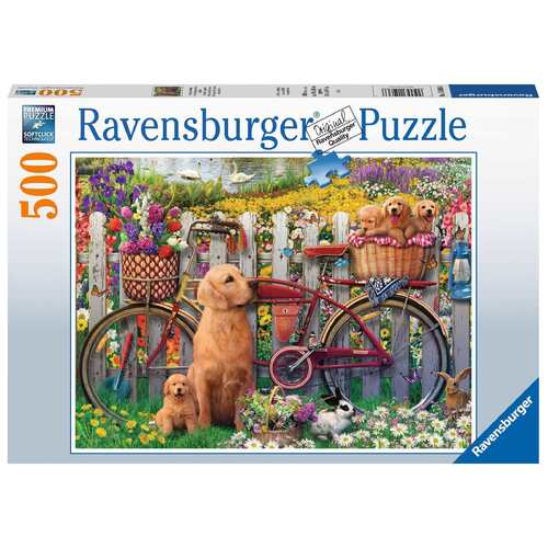 Ravensburger Cute Dogs in the Garden 500pc Puzzle