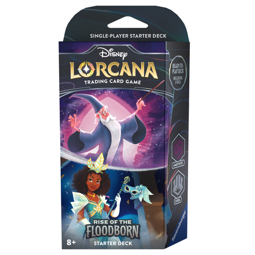 Ravensburger Disney Lorcana TCG Set-2 Rise of the Floodborn Amethyst & Sapphire Starter Deck
