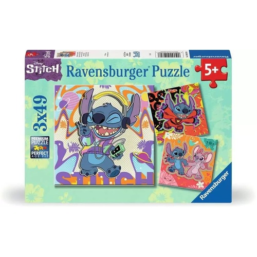 Ravensburger Disney Stitch Play the Day Away 3 x 49pc Puzzle