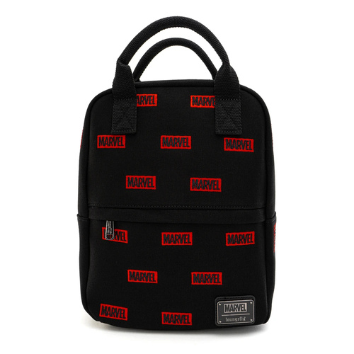 Loungefly Marvel Logo Embroidered AOP Canvas Mini Backpack