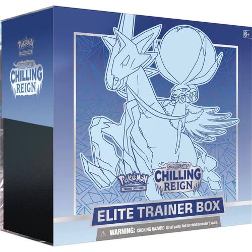 Pokemon TCG Sword and Shield Chilling Reign  Ice Rider Calyrex VMAX Elite Trainer Box