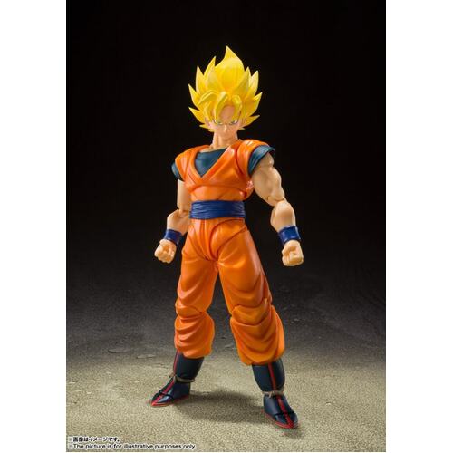 Bandai Tamashii Nations S.H. Figuarts Dragon Ball Z Super Saiyan Full Power Son Goku Action Figure