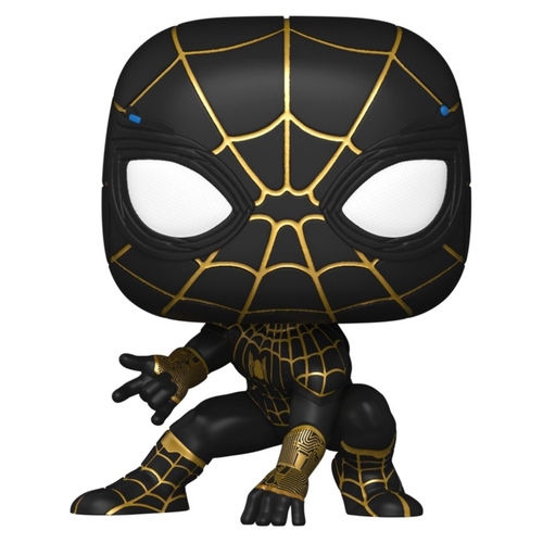 Funko Pop! Vinyl Marvel Spider-Man No Way Home Spider-Man Black and Gold Suit 10-Inch. US Exclusive
