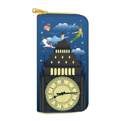Loungefly Disney Peter Pan Glow Clock Zip Purse